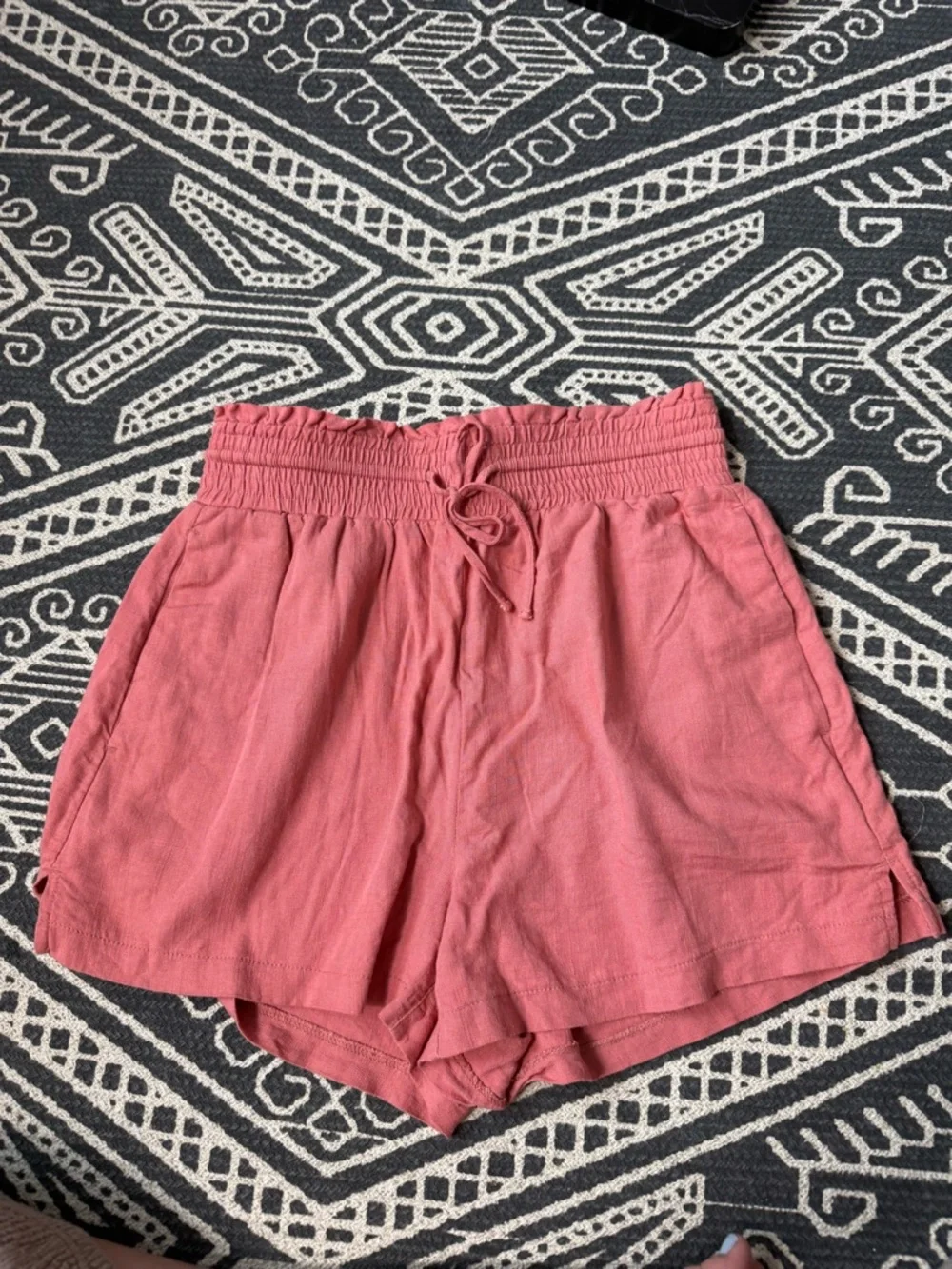 #137 🌷Dex Linen-Blend Drawstring Shorts in Rose - Picture 3 of 3